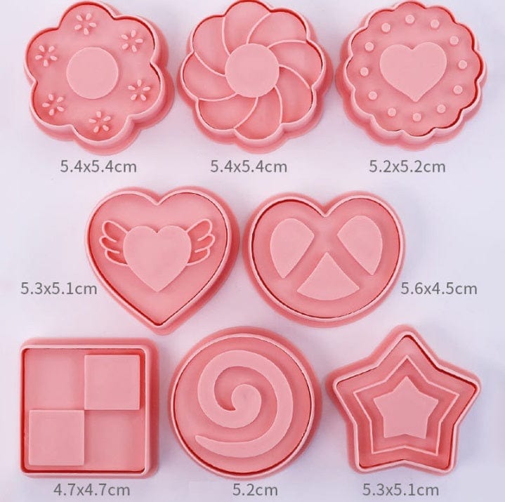 Biscuit Cookie Cutter Stamp Embosser Set