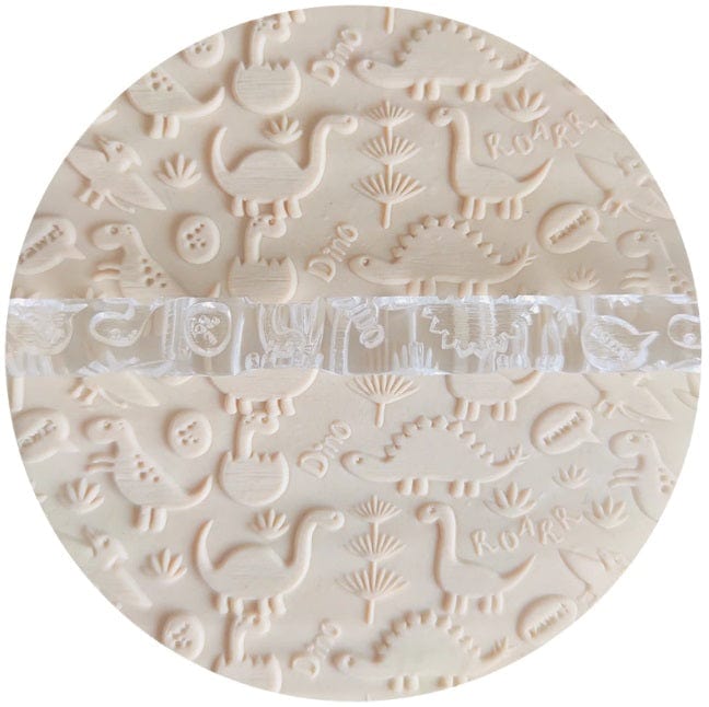 Acrylic Embossed Rolling Pin - Baby Dinosaur Design | Perfect for Fondant Cookies