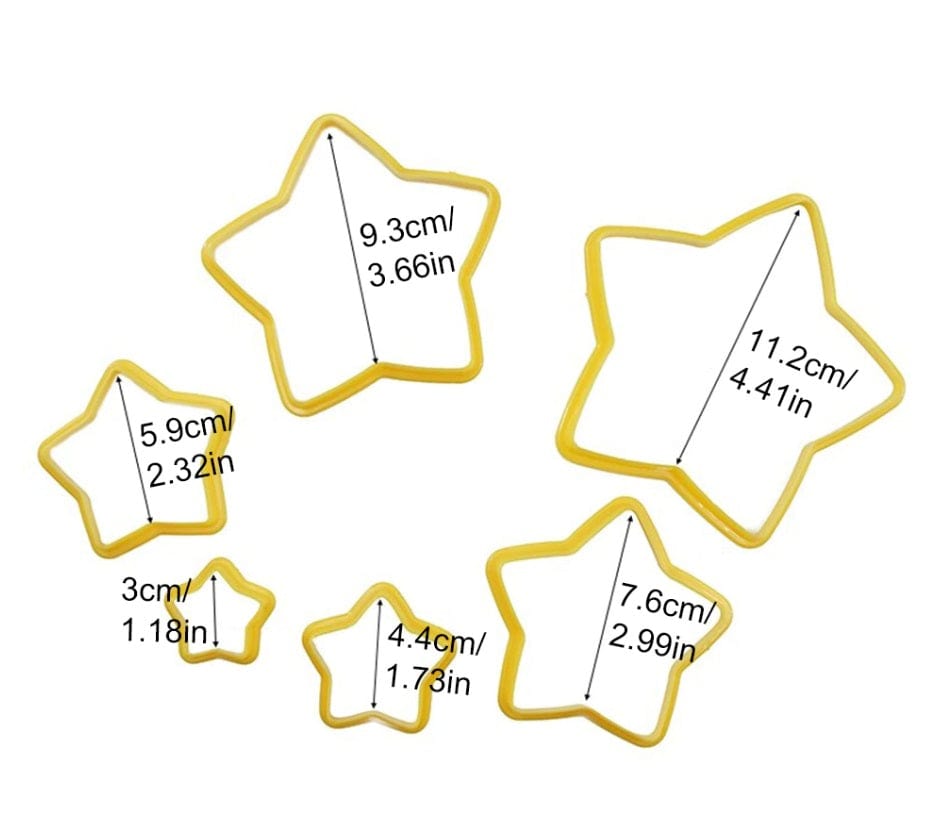 Christmas Tree Stars Cookie Cutter Set