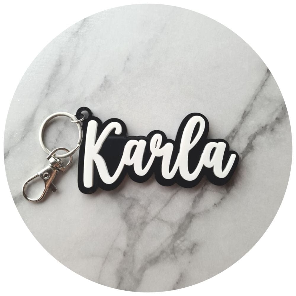 Custom Acrylic Keyring Name Bag Tag Keychain