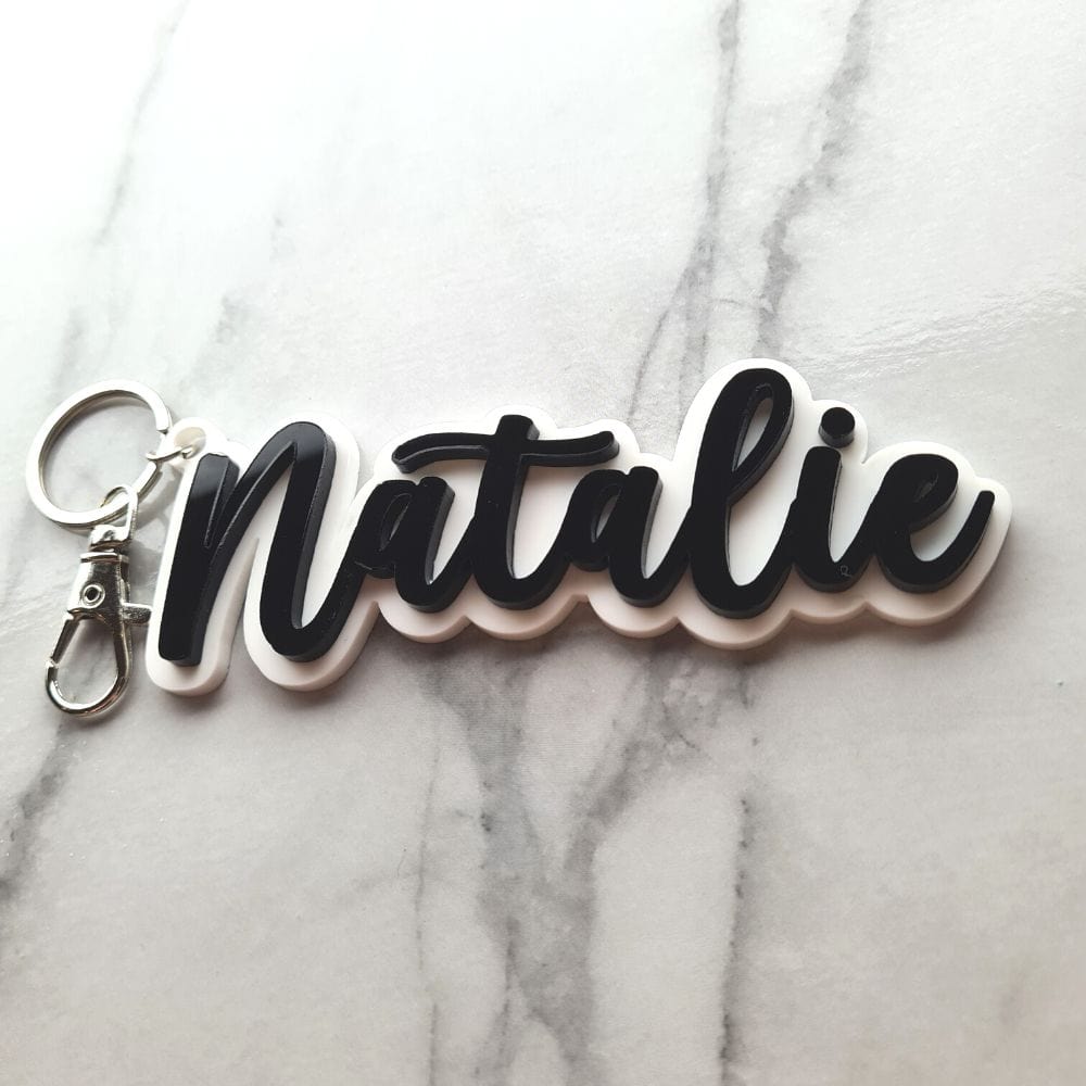 Custom Acrylic Keyring Name Bag Tag Keychain