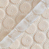 Close-up of Acrylic Embossed Rolling Pin with Daisy Flower Design | Ideal for Fondant Details