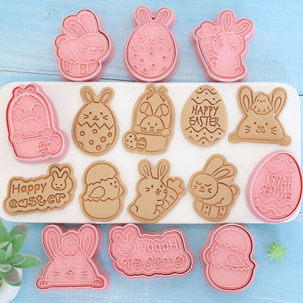 Happy Easter Cookie Cutter Stamp Embosser Set