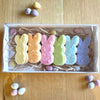 box of easter decorated cookies by a fondant embosser