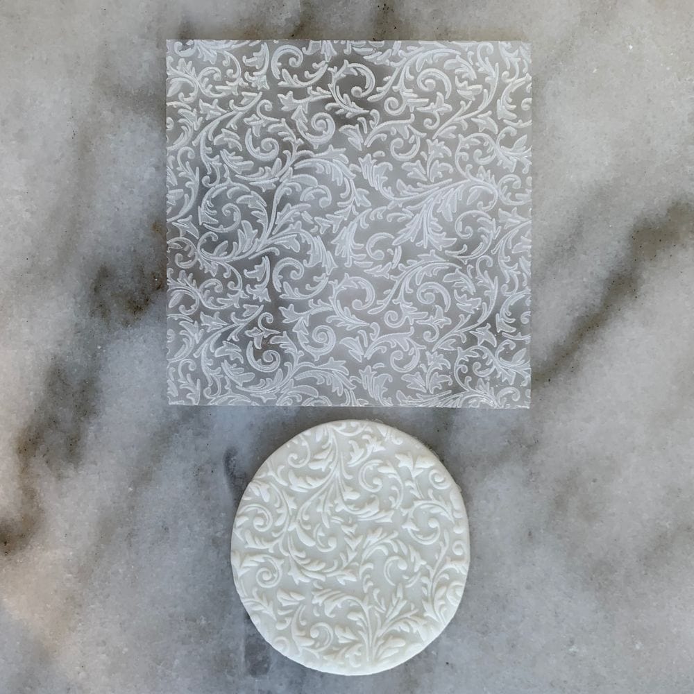 Close-up of Floral Background pattern on a cookie