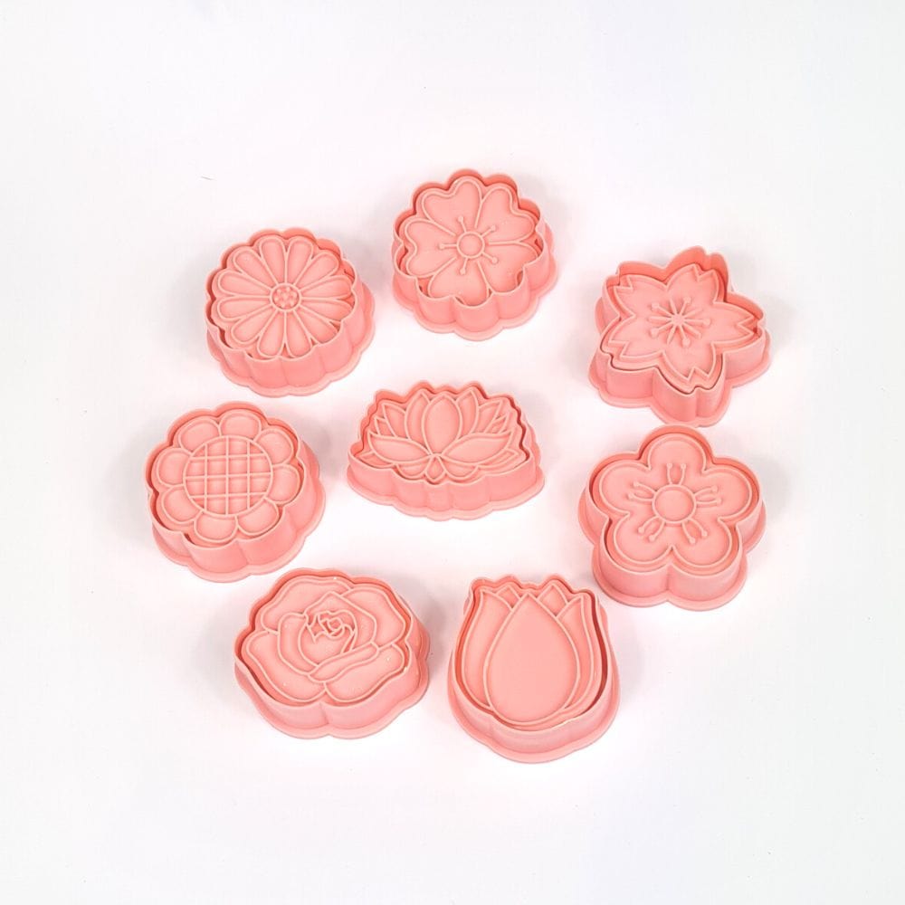 Flower Cookie Cutter Stamp Embosser Set