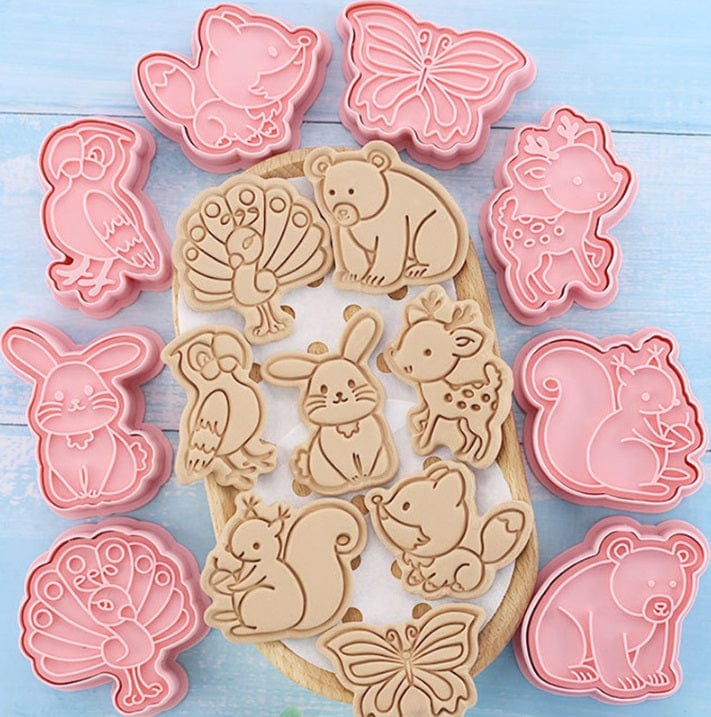 Forest Animals Cookie Cutter Stamp Embosser Set