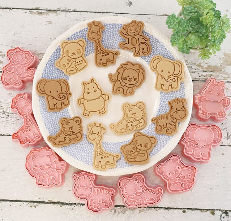 Fun Animal Cookie Cutter Stamp Embosser Set