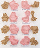 Fun Animal Cookie Cutter Stamp Embosser Set