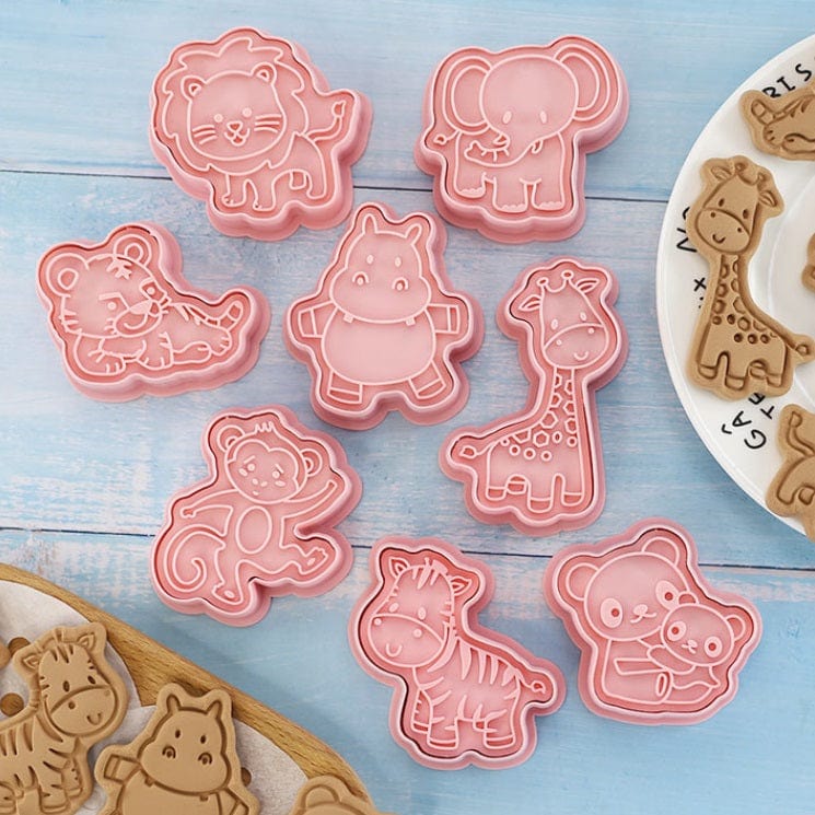 Fun Animal Cookie Cutter Stamp Embosser Set