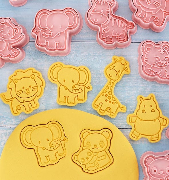 Fun Animal Cookie Cutter Stamp Embosser Set