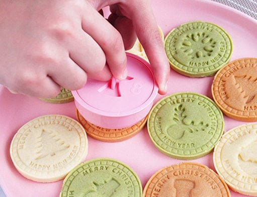 Festive Christmas Baubles Cookie Cutter Stamp Embosser Set