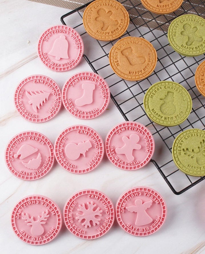 Festive Christmas Baubles Cookie Cutter Stamp Embosser Set