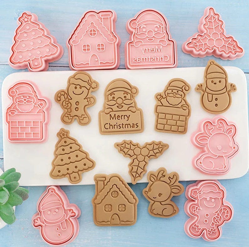 Fun Christmas Cookie Cutter Stamp Embosser Set