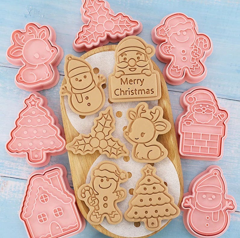Fun Christmas Cookie Cutter Stamp Embosser Set