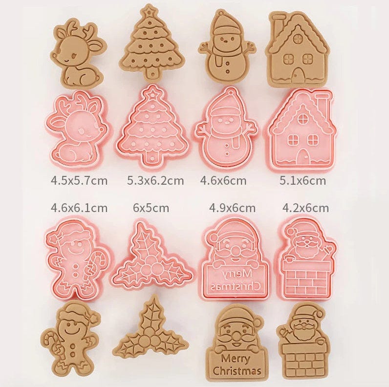 Fun Christmas Cookie Cutter Stamp Embosser Set