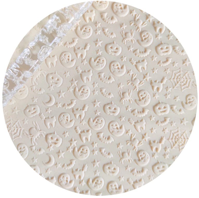 Acrylic Embossed Rolling Pin - Halloween Creatures Design | Perfect for Fondant Cookies