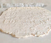 Close-up of Acrylic Embossed Rolling Pin with Spooky Halloween Design | Ideal for Fondant Details