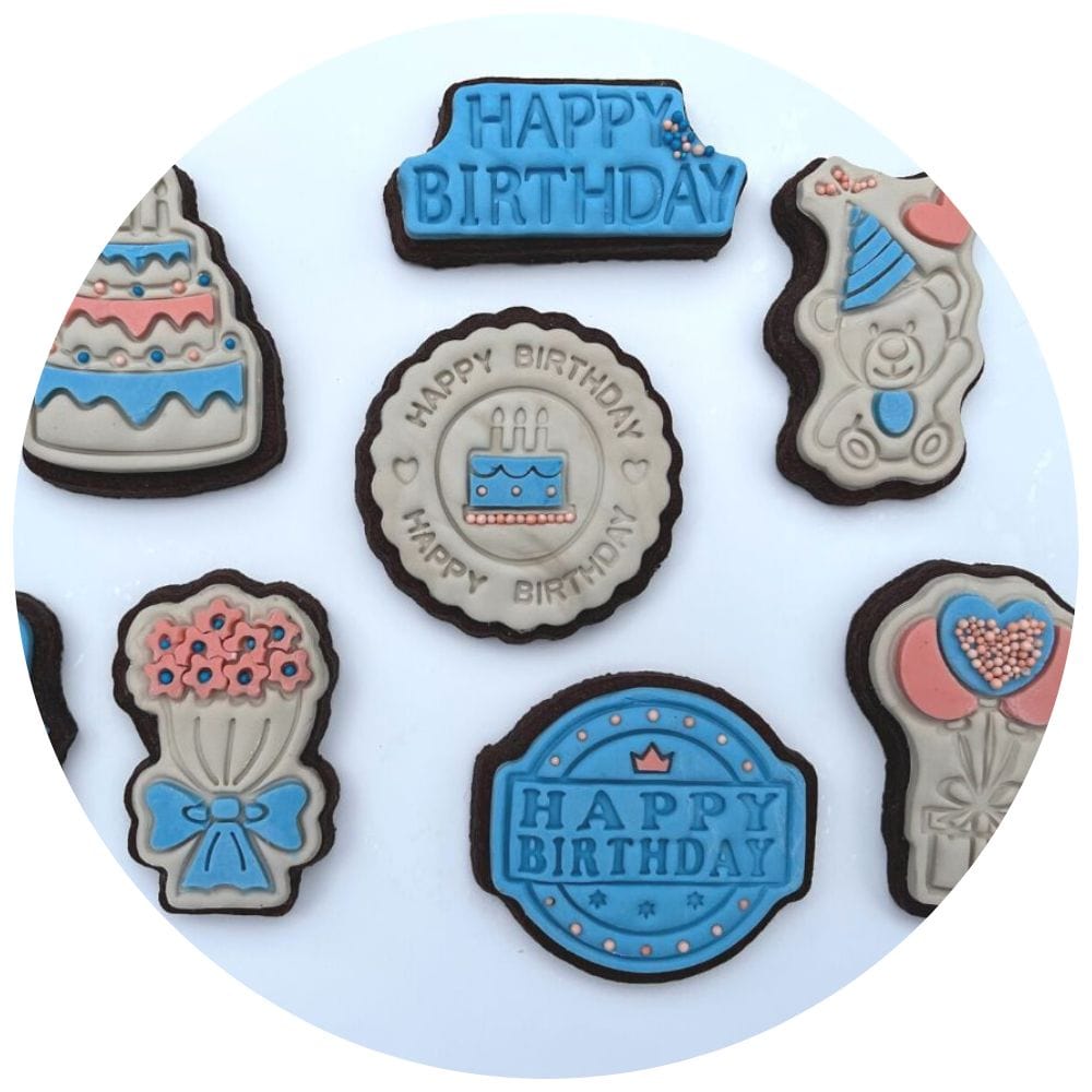 Happy Birthday Cookie Cutter Stamp Embosser Set