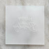 Acrylic fondant debosser with Happy Birthday cursive design