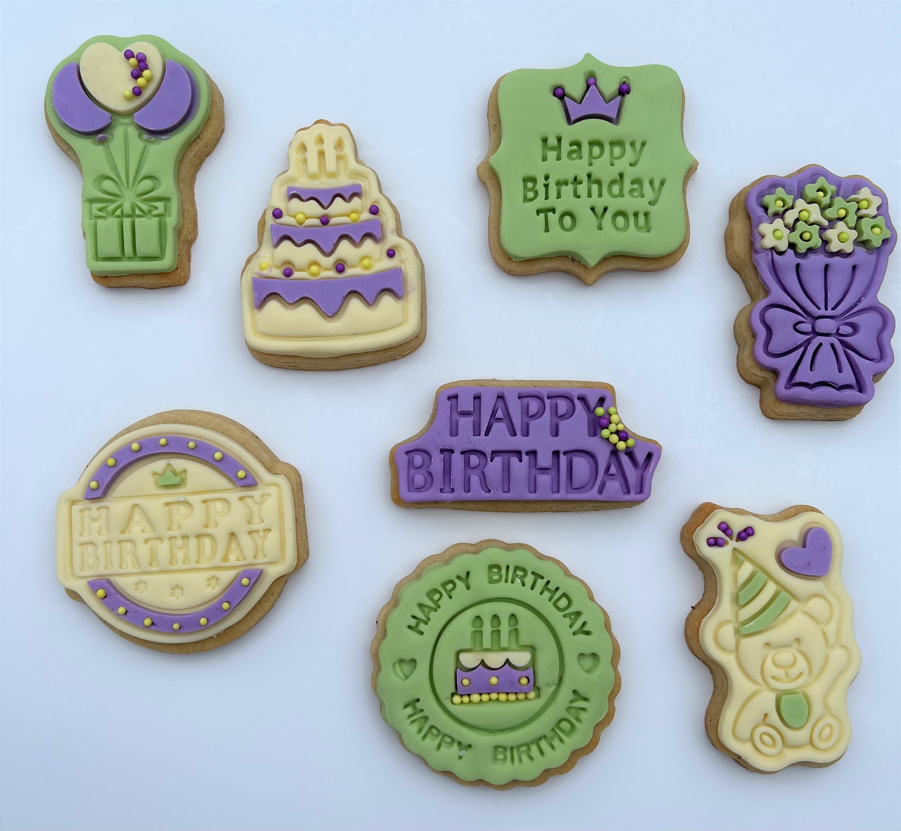 Happy Birthday Cookie Cutter Stamp Embosser Set