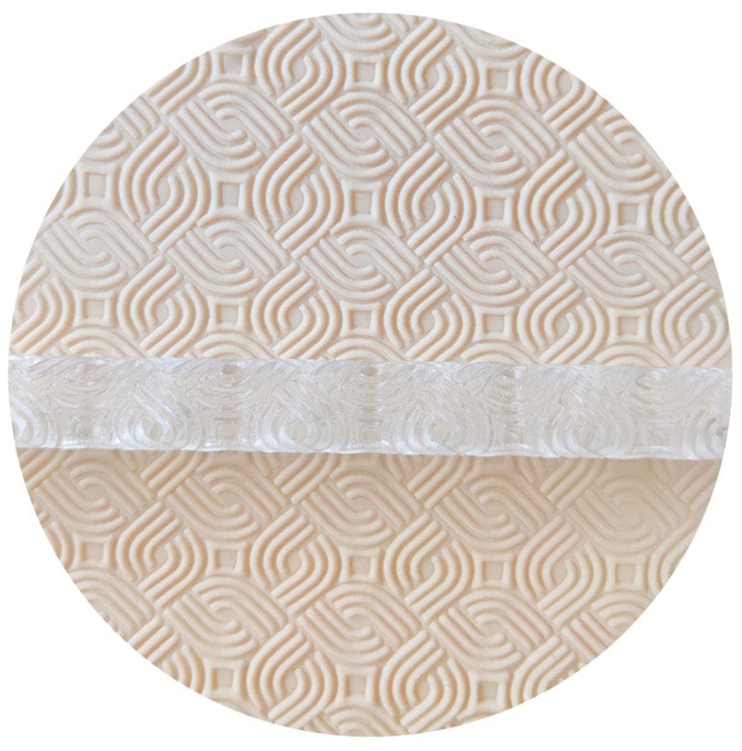 Links Pattern Embossed Rolling Pin Engraved Cookie Baking Decorative