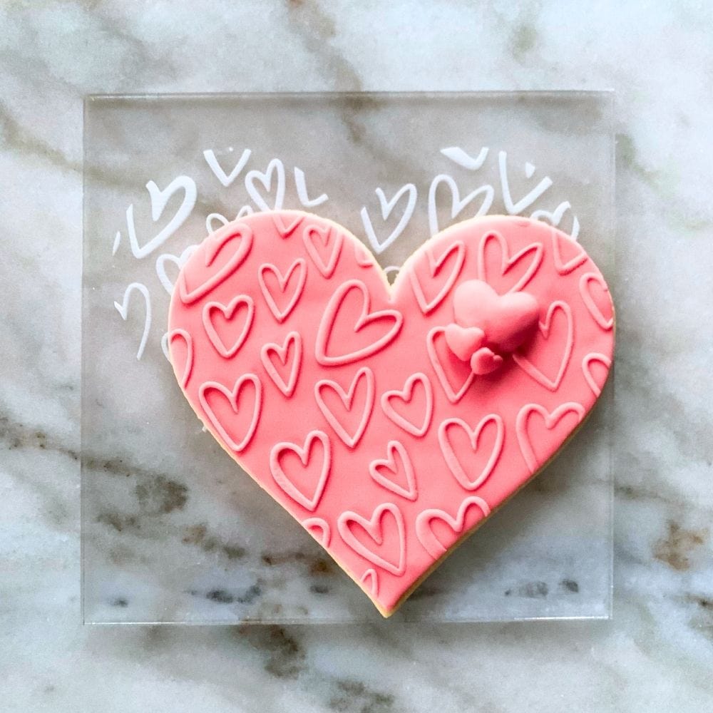 Giant Love Heart Cookie Stamp Cutter & Mould Embosser Set