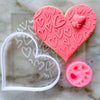 Giant Love Heart Cookie Stamp Cutter & Mould Embosser Set