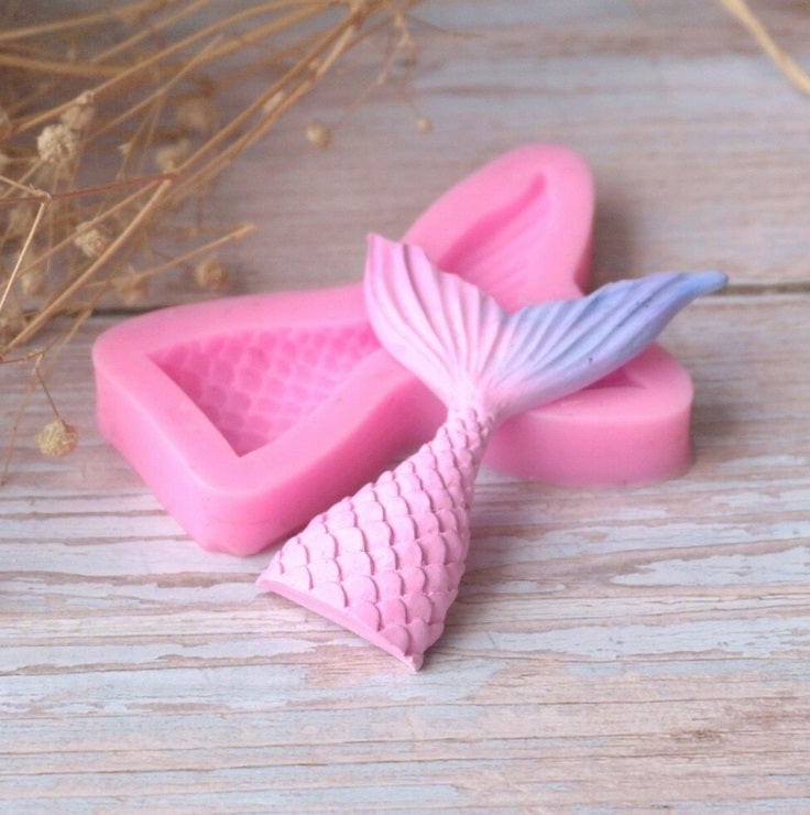 Mermaid Fish Tail Silicone Mould Baking Desserts Fondant