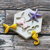 Mermaid Friends Silicone Mould Baking Desserts Fondant