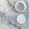 Acrylic fondant debosser with Mr & Mrs design