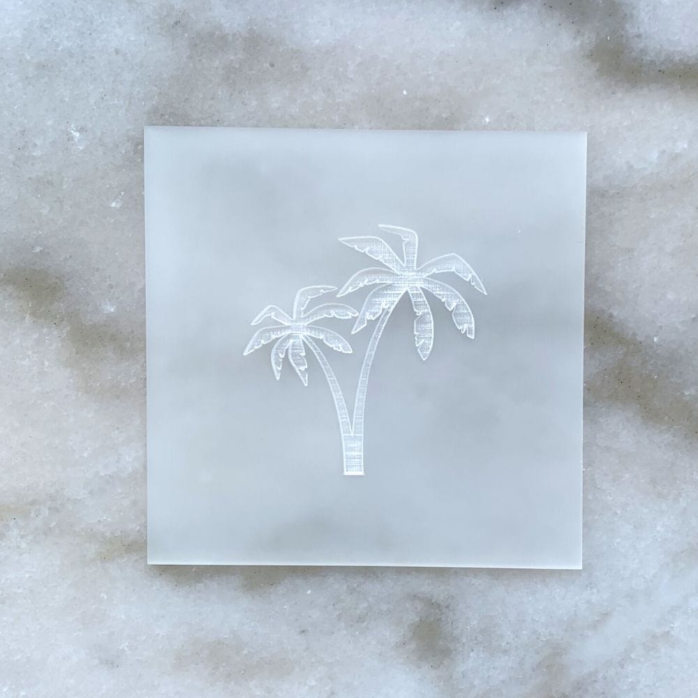 Palm Tree Acrylic Cookie Stamp Fondant Embosser