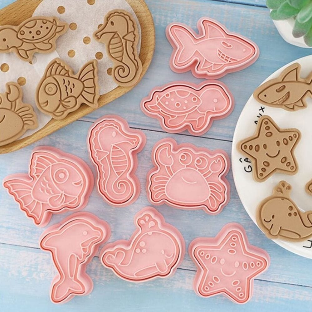 Under The Sea Animals Cookie Cutter Stamp Embosser Set