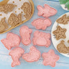 Under The Sea Animals Cookie Cutter Stamp Embosser Set
