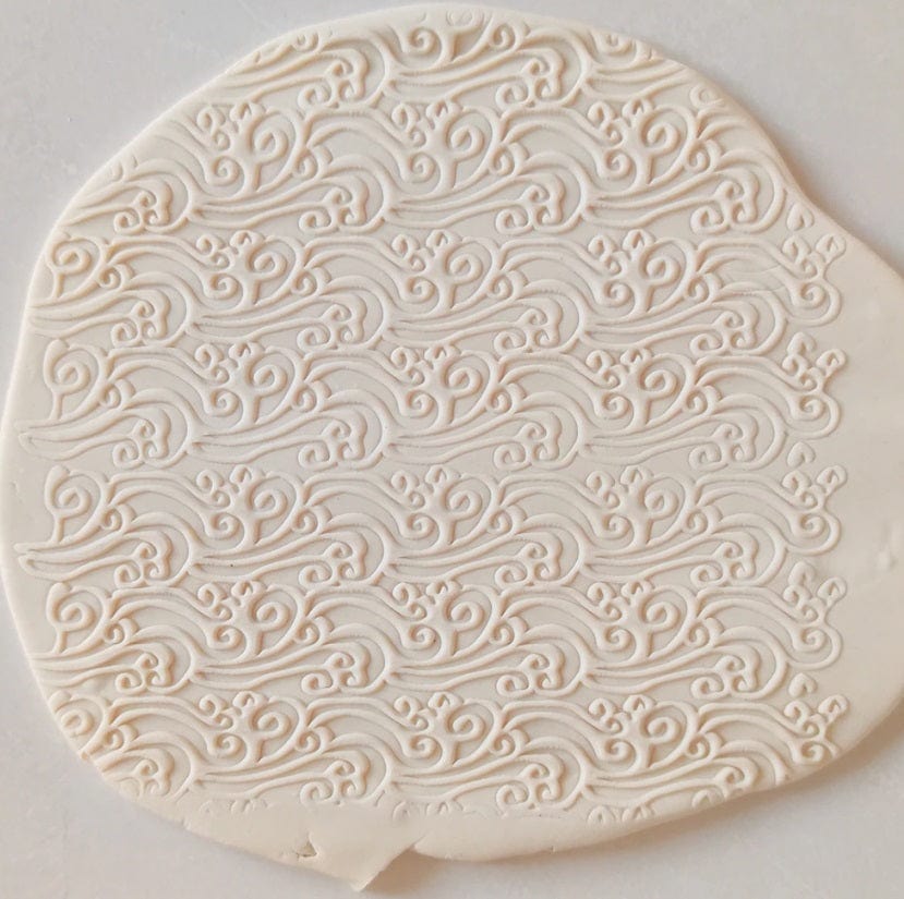 Windy Clouds Embossed Rolling Pin Engraved Cookie Baking Decorative
